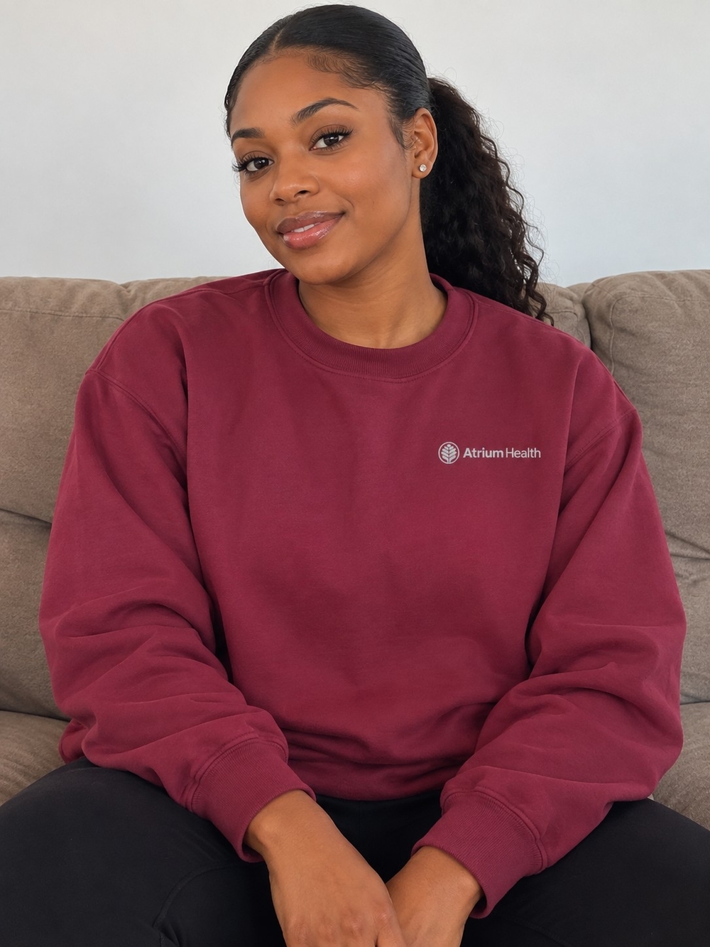 Atrium Health Burgundy Crewneck Sweatshirt